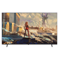 Grosir TV LED layar lengkung 65 inci bingkai logam Android LCD TV Ultra HD 4K televisi 43 50 65 75 inci TV LED untuk pilihan
