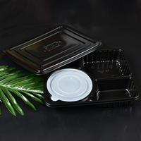 Boîte à bento rectangle recyclable pour nouilles sushi gelée aliments à emporter collations salade fruits aliments pour animaux de compagnie en plastique PP matériau PET