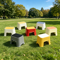 Tabouret bas antidérapant épaissi pour enfants, idéal pour la maternelle, la maison, le salon et la salle de bain – Petit pouf carré en plastique