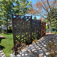 Panneaux de clôture de jardin en aluminium, taille personnalisable, antirouille, écologiques, revêtement poudré, clôture d'intimité avec design découpé au laser