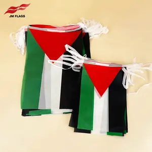 Wholesale Palestine Square String Flags 11*7.8inch World Flags Polyester Palestine Flags