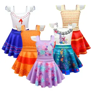 Grosir anak kostum latihan-Produk Penjualan Laris 2022 Kostum Cosplay Gaun Putri Kostum Madrigal Mirabel untuk Anak-anak HCIS-003