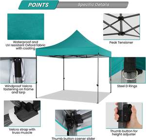 Altıgen çelik katlanır <span class=keywords><strong>Gazebo</strong></span> rüzgar geçirmez Pop-Up gölgelik çadır kapalı etkinlikler taraflar reklam promosyonlar hediyeler için PVC kapak ile - Product Image 3