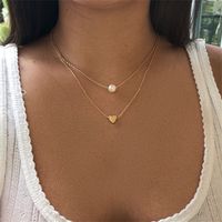 617 Vente flash Bijoux Pendentif long en forme de larme en zircon Chaîne à double couche Bijoux polyvalents pour femmes Ensemble de colliers pour femmes