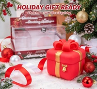 Coffret Cadeau de Noël : Jouet Squishy Doux à Remontée Lente, Simulation Cadeau Rouge, Jouet Sensoriel Anti-Stress à Presser et à Pincer