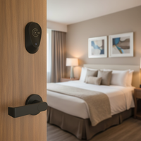 Serrure de porte RFID pour hôtel - Accès par clé/carte M1, corps en aluminium crypté, verrouillage automatique, serrure intelligente, distance de détection de 3 cm, durable et facile à utiliser