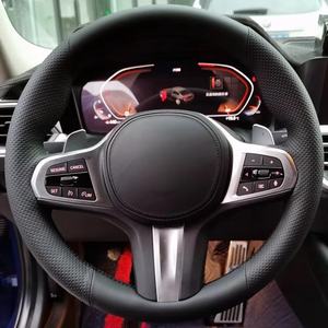 إكسسوارات سيارات BMW <span class=keywords><strong>M</strong></span> Sport غطاء عجلة قيادة من الجلد المدبوغ الأسود لطرازات G30 G31 G32 G20 G21 G14 G15 G16 - Product Image 2