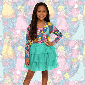 Платье-пачка из бамбукового вискозы с длинным рукавом и От 6 месяцев до 14 лет - Product Image 2