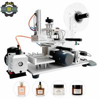Équipement d'étiquetage de bouteilles carrées semi-automatique double face haute précision pour autocollants sur table, canettes, sacs et cartons