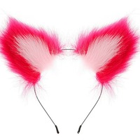 Bandeau oreilles de renard couleurs patchwork, compatible avec divers plugs anaux queue de renard en métal, queues de lapin SM, look ludique et sensuel