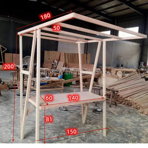 Draagbare Outdoor Mobiele Zakelijke Stand Stand Stand Evenement Display Plank Anti-Corrosie Massief Houten Straatverkoper Kraampjes - Product Image 4
