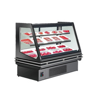 Vitrine Réfrigérée Commerciale à 3 Portes pour Viande avec Ventilation Forçée et Contrôle Numérique de la Température pour l'Exposition du Bœuf