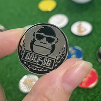 Marqueur de balle de golf en métal durable personnalisé avec design magnétique 3D en émail, idéal pour l'intérieur/l'extérieur et les cadeaux d'affaires