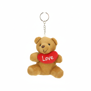 Portachiavi 4 \ "orso bruno con cuore peluche 360 pz/CS - Product Image 2