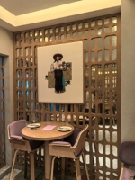 Panneau mural décoratif personnalisé pour restaurant de Singapour, solution complète, ensemble de mobilier de restauration commercial, table, chaise, banquette