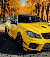 Ailerons avant en fibre de carbone de style BLACK SERIES pour MERCEDES BENZ Classe C W204 AMG C63 2011-2014