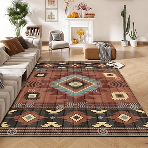 Tappeto Etnico Bohémien Classico per Uso Domestico, Lavabile in Lavatrice, Anti-Stringimento, Resistente alle Macchie, Pieghevole e Leggero - Product Image 4