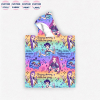 Serviette de plage en microfibre à capuche de haute qualité imprimée Pankai RTS Kpop Demon Hunters, serviettes à capuche pour enfants Kpop
