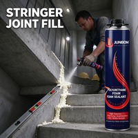 JUNBOM Mastic de calfeutrage polyuréthane rouge pour joints de construction et collage, idéal pour les projets de façade et d'installation