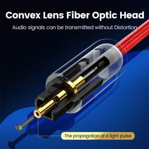 <span class=keywords><strong>สาย</strong></span>เคเบิล Toslink ชุบทอง<span class=keywords><strong>สาย</strong></span>สัญญาณแสงโลหะผสมสังกะสีไฟเบอร์ออปติกชายกับชาย Toslink - Product Image 3