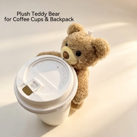 Vente en gros d'ours en peluche miniatures personnalisés, mignons et de style dessin animé, pour sacs à dos, tasses à café et accessoires de pendentifs de paille