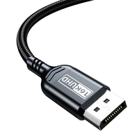 Haute définition 16K type-c DP2.1 câble 2M Thunderbolt adaptateur d'affichage PVC Compatible 8K4K Nylon tressé paire torsadée moniteur