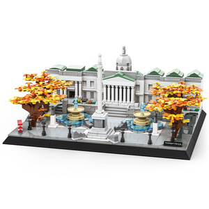 Bloques de Construcción de ABS con Temática del Plaza <span class=keywords><strong>Trafalgar</strong></span> de Londres, Inglaterra, Modelo Arquitectónico Creativo a Escala 1:1, Juguete DIY Divertido, Venta al Por Mayor OEM - Product Image 5