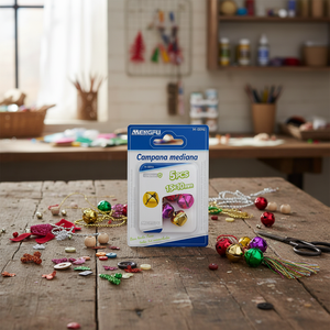 Mengfu Ensemble de 5 cloches moyennes 15x10mm Modèle M-0096 Fabriqué en Chine pour l'artisanat DIY - Product Image 3