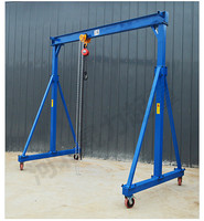 Pont roulant monopoutre en aluminium pour atelier, capacité 1-10 tonnes, avec palan électrique portable et moteur