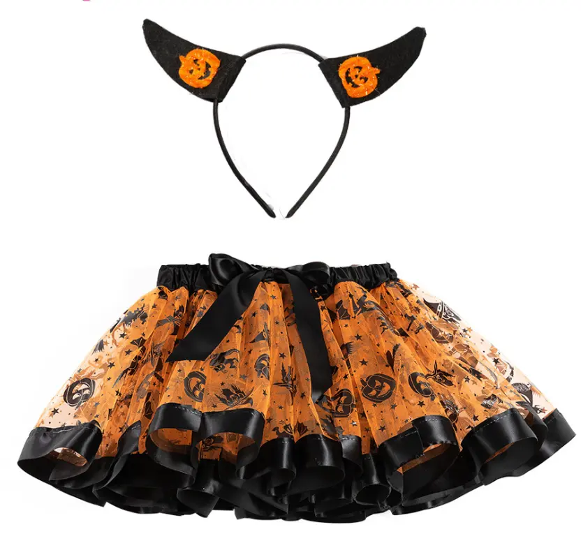 Trẻ Em Bé Gái Tulle Tutu Váy Với Headband Halloween Đảng Dress Up Món Quà Sinh Nhật