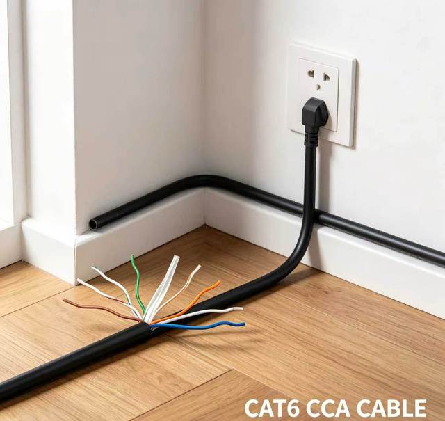 Cat6 UTP Copper Clad Aluminum Lan Cable 4Pair 305M 23AWG 1Gbps for Basic Office Network Wiring Use