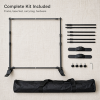 Support de bannière télescopique réglable en alliage d'aluminium portable pour salons professionnels, expositions et publicité