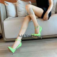 Vente 2024 tendances couleur bonbon tissu 16 cm talon en métal mode Sexy fête femmes chaussures Sexy personnalisé en gros