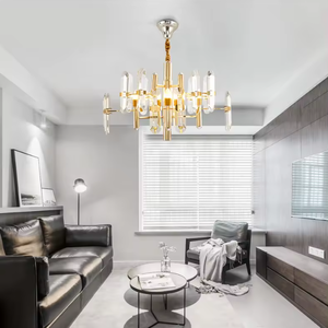 Candelabro de cristal de lujo Led de luz colgante de restaurante de centro comercial moderno de alta calidad - Product Image 4