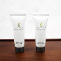 Ensemble d'articles de toilette d'hôtel en plastique écologique personnalisé, 30 ml, gel douche jetable portable, shampoing, formule biologique, logo personnalisé