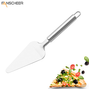 Stainless Steel Pancake Spatula Triangular Pizza Tool With Round Handle For Baking And Cheese Serving - Product Image 5