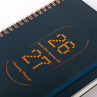 Carnets scolaires en papier imprimé en gros, format A5, reliure spirale, agendas 2026, journaux personnels personnalisables, carnets gaufrés, planificateurs
