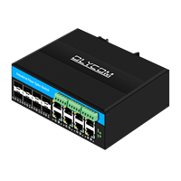 Dikelola 16 Port Gigabit Poe Switch Din-rail jaringan Switch 8RJ45 + 8SFP dengan 4 * RS485 + 2 * dapat BUS