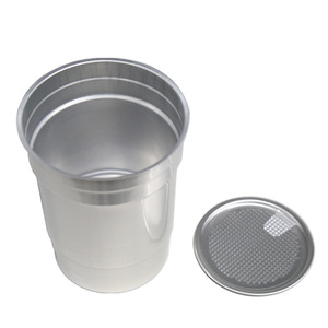Xu hướng mới thiết kế cấp thực phẩm Grs sinh thái có thể tái chế takeout nhôm 350ml 500ml 300ml cup với bịt kín nắp nhôm - Product Image 2