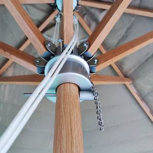 Sombrilla de <span class=keywords><strong>Patio</strong></span> con Marco de Aluminio Directo de Fábrica, Parasol Grande para Exteriores con Diseño de Crochet para Jardín, Restaurante, Parque, Hotel - Product Image 2