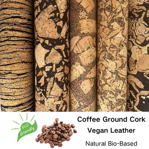 Café moulu végétalien <span class=keywords><strong>Portugal</strong></span> tissu de liège écologique matériau PU à base biologique cuir de liège naturel véritable cuir de liège pour sac <span class=keywords><strong>chaussure</strong></span> - Product Image 2