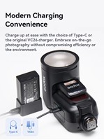Nouveau flash Godox V1 Pro TTL HSS avec temps de recyclage de 1,5 s, tête ronde, lampe de modélisation LED intégrée, compatible avec Sony et Canon