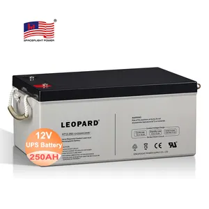 Rechargeable 12V 250Ah GEL Lead Acid Battery Long Life Sealed UPS Energy Storage System Agm Deep Cycle Solar Battery