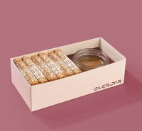 Boîte à brownies, crackers et tiramisu avec couvercle coulissant et poignée, design personnalisé, à emporter