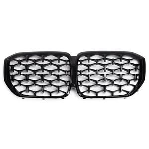 Grille noire brillante ABS de haute qualité pour <span class=keywords><strong>BMW</strong></span> <span class=keywords><strong>X5</strong></span> G05 2019 + grille de pare-chocs avant automatique de style diamant - Product Image 1