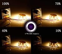 Contrôleur LED PWM ESANN DC12V 24V 30A avec bouton en acier inoxydable, variateur de lumière avec une charge maximale de 720W pour bandes LED