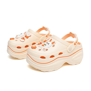 Sandalias de <span class=keywords><strong>Plataforma</strong></span> con Diseño de Conejo de Dibujos Animados para Mujer, Material EVA, Color Beige, Naranja, Blanco, Negro, Rosa, Suela de 3.5cm, para Uso en Exteriores - Product Image 5