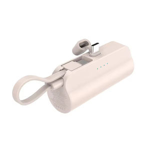 Charge d'urgence câble intégré Mini 5000mAh <span class=keywords><strong>batterie</strong></span> <span class=keywords><strong>externe</strong></span> de secours Portable universel Type C Power Bank avec lanière - Product Image 1