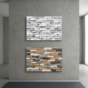 Carreaux muraux en céramique numérique gaufrés haute profondeur 300x450mm, finition satinée mate, texture pierre pour façade extérieure - Product Image 3