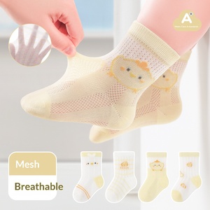 <span class=keywords><strong>Meilleures</strong></span> <span class=keywords><strong>chaussettes</strong></span> en coton pour bébé, fines, respirantes, à motif de dessin animé, mi-mollet, sans coutures, pour l'été - Product Image 1